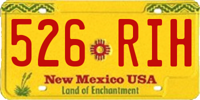 NM license plate 526RIH