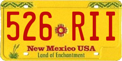 NM license plate 526RII