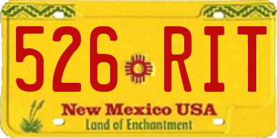 NM license plate 526RIT