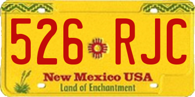NM license plate 526RJC