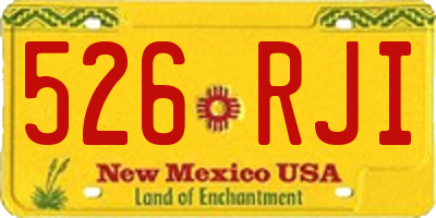 NM license plate 526RJI