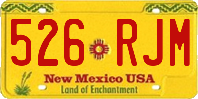 NM license plate 526RJM