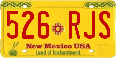NM license plate 526RJS