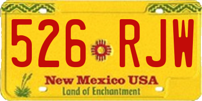 NM license plate 526RJW