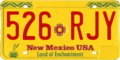 NM license plate 526RJY