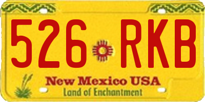 NM license plate 526RKB