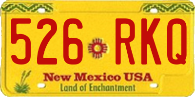 NM license plate 526RKQ
