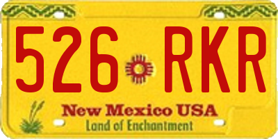 NM license plate 526RKR
