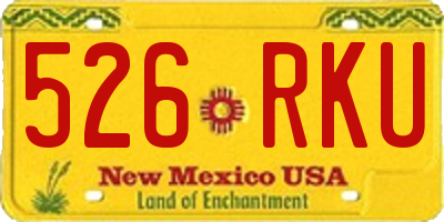 NM license plate 526RKU