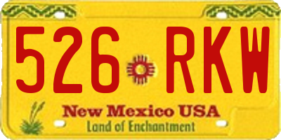 NM license plate 526RKW