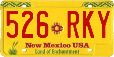NM license plate 526RKY