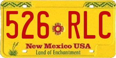 NM license plate 526RLC