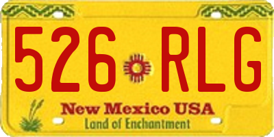 NM license plate 526RLG