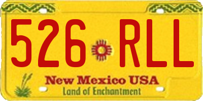 NM license plate 526RLL