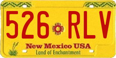 NM license plate 526RLV