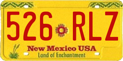 NM license plate 526RLZ