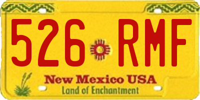 NM license plate 526RMF