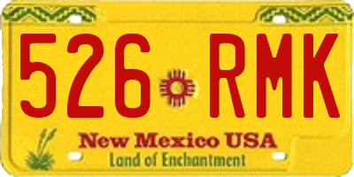 NM license plate 526RMK
