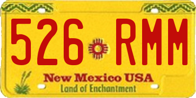 NM license plate 526RMM