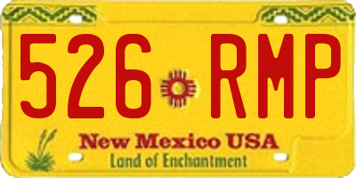 NM license plate 526RMP