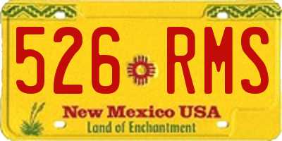 NM license plate 526RMS