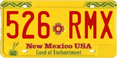 NM license plate 526RMX