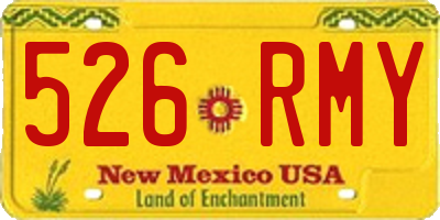 NM license plate 526RMY