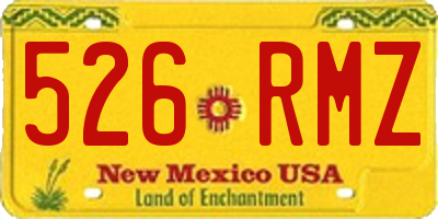 NM license plate 526RMZ