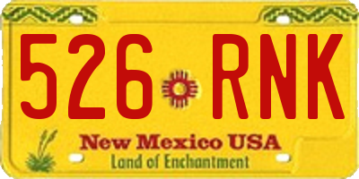 NM license plate 526RNK