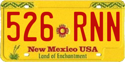 NM license plate 526RNN