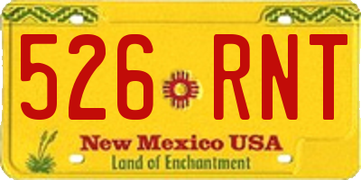 NM license plate 526RNT