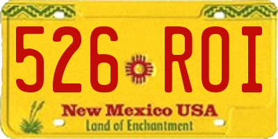 NM license plate 526ROI