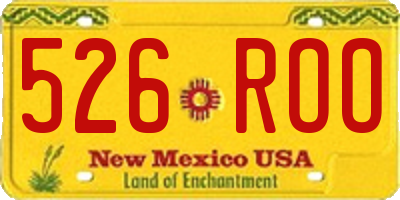 NM license plate 526ROO