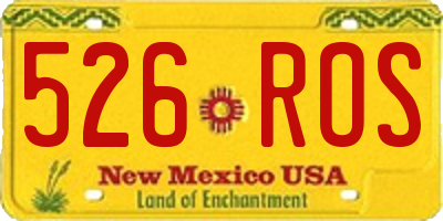 NM license plate 526ROS