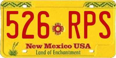 NM license plate 526RPS
