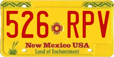 NM license plate 526RPV