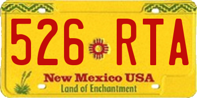 NM license plate 526RTA