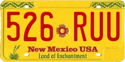 NM license plate 526RUU
