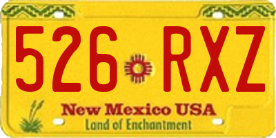 NM license plate 526RXZ