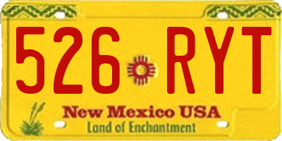 NM license plate 526RYT