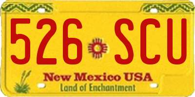 NM license plate 526SCU