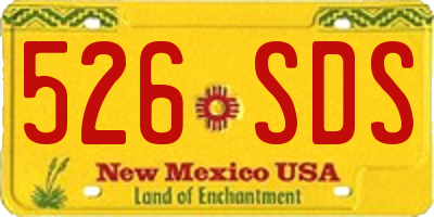 NM license plate 526SDS