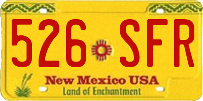 NM license plate 526SFR