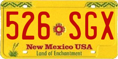 NM license plate 526SGX