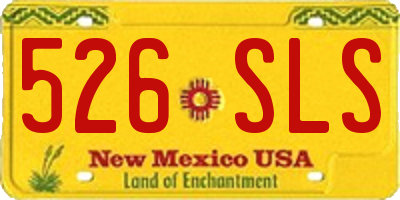 NM license plate 526SLS