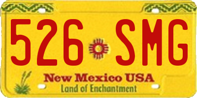 NM license plate 526SMG