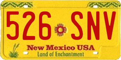 NM license plate 526SNV