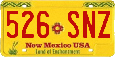 NM license plate 526SNZ