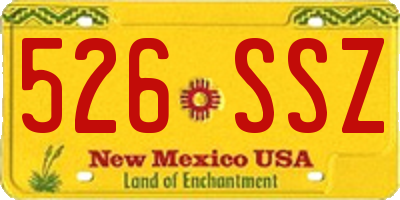 NM license plate 526SSZ