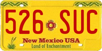 NM license plate 526SUC